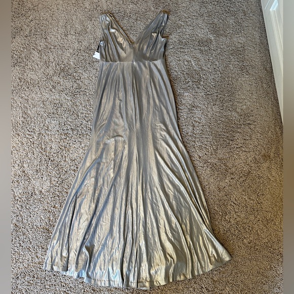 Calvin Klein Shimmering Silver Maxi Dress - Picture 4 of 4